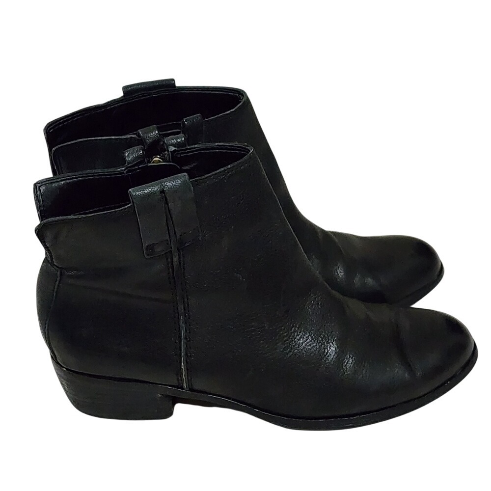 Sam Edelman Petty‎ black leather ankle boots Booties Women's size 7
